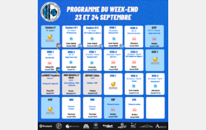 Programme du Week-End 23-24 Septembre