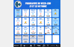 Programme du Week-End 21-22 Octobre
