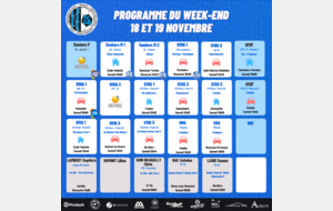 Programme du Week-End 18-19 Novembre