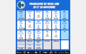 Programme du Week-End 25-26 Novembre