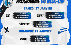 Programme du Week-end 27-28 janvier 