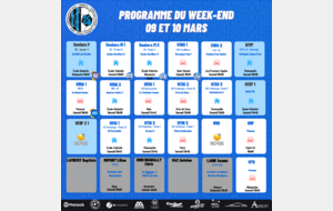 Programme du Week-End 09-10 Mars