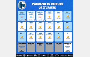 Programme du Week-End 20-21 Avril