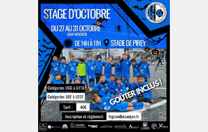 Stage d'octobre 2025