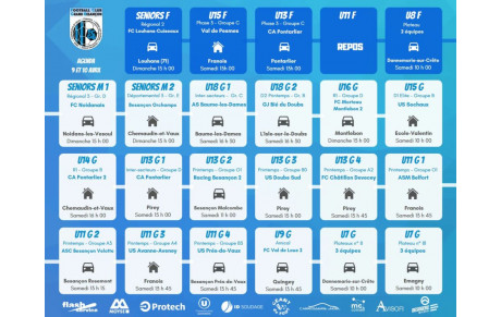 Programme du 9 et 10 avril